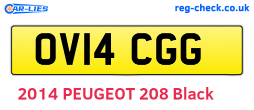 OV14CGG are the vehicle registration plates.