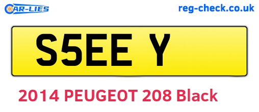 S5EEY are the vehicle registration plates.