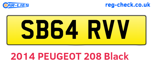SB64RVV are the vehicle registration plates.