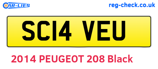 SC14VEU are the vehicle registration plates.