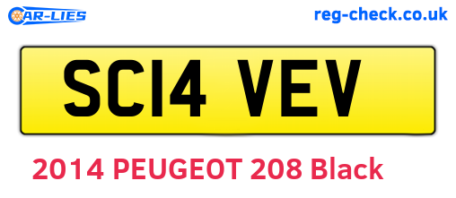 SC14VEV are the vehicle registration plates.