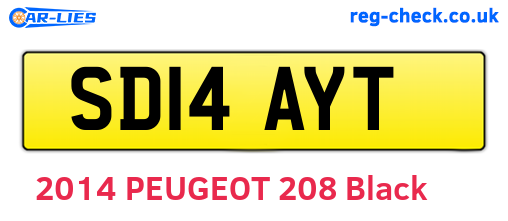 SD14AYT are the vehicle registration plates.