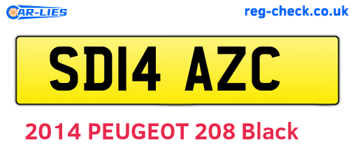 SD14AZC are the vehicle registration plates.