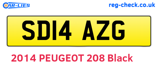 SD14AZG are the vehicle registration plates.