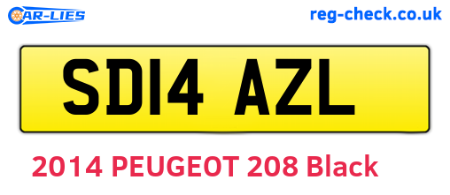 SD14AZL are the vehicle registration plates.