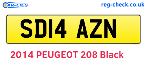 SD14AZN are the vehicle registration plates.
