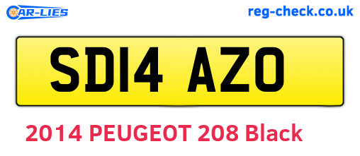 SD14AZO are the vehicle registration plates.