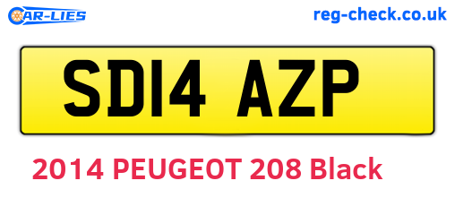 SD14AZP are the vehicle registration plates.