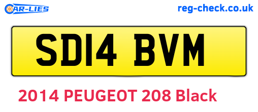 SD14BVM are the vehicle registration plates.