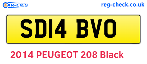 SD14BVO are the vehicle registration plates.