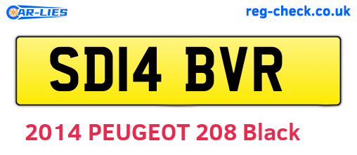 SD14BVR are the vehicle registration plates.