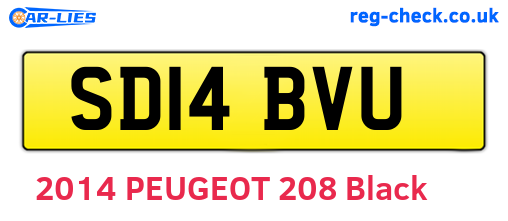 SD14BVU are the vehicle registration plates.