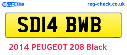 SD14BWB are the vehicle registration plates.