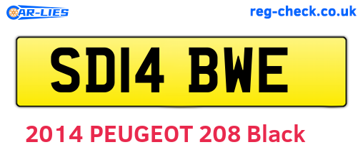 SD14BWE are the vehicle registration plates.
