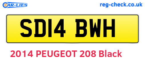 SD14BWH are the vehicle registration plates.