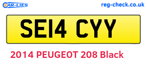 SE14CYY are the vehicle registration plates.