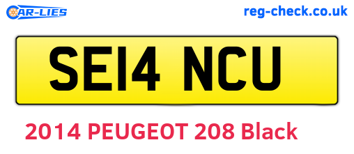 SE14NCU are the vehicle registration plates.