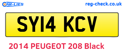 SY14KCV are the vehicle registration plates.