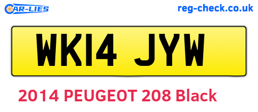 WK14JYW are the vehicle registration plates.