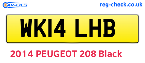 WK14LHB are the vehicle registration plates.