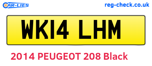 WK14LHM are the vehicle registration plates.