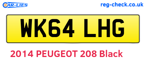 WK64LHG are the vehicle registration plates.
