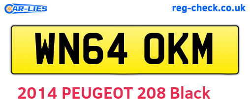 WN64OKM are the vehicle registration plates.