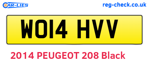 WO14HVV are the vehicle registration plates.