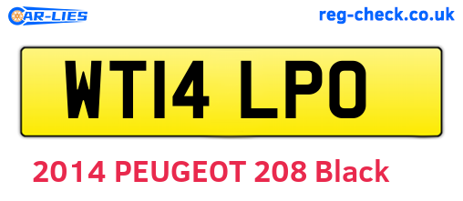 WT14LPO are the vehicle registration plates.