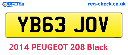 YB63JOV are the vehicle registration plates.