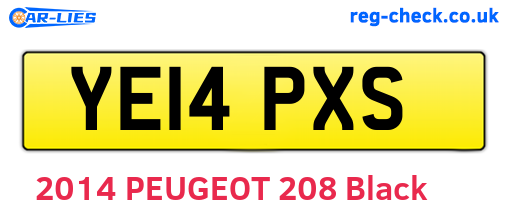 YE14PXS are the vehicle registration plates.
