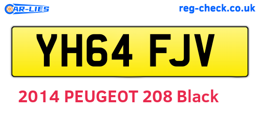 YH64FJV are the vehicle registration plates.
