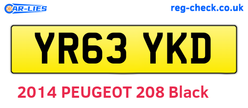 YR63YKD are the vehicle registration plates.