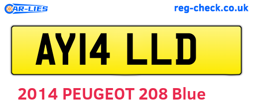 AY14LLD are the vehicle registration plates.
