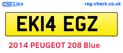 EK14EGZ are the vehicle registration plates.