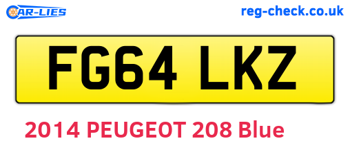 FG64LKZ are the vehicle registration plates.