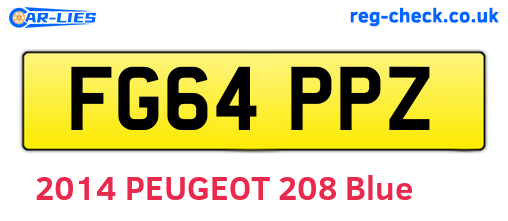 FG64PPZ are the vehicle registration plates.