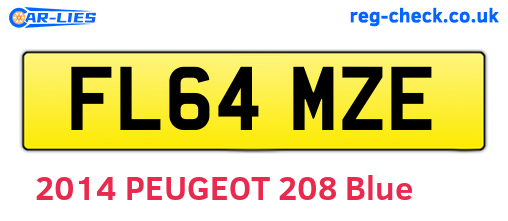 FL64MZE are the vehicle registration plates.