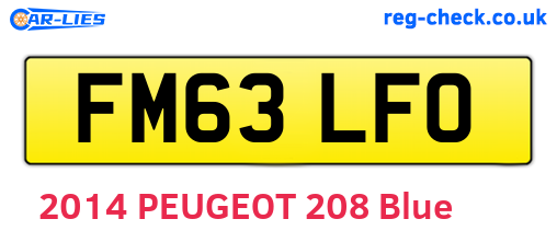FM63LFO are the vehicle registration plates.