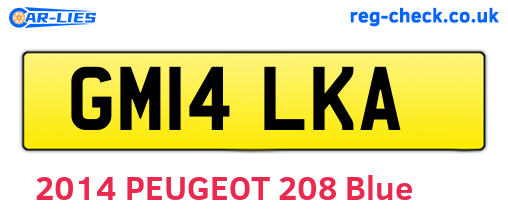 GM14LKA are the vehicle registration plates.