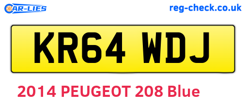 KR64WDJ are the vehicle registration plates.