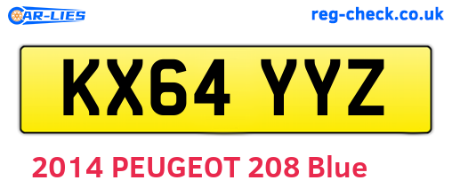 KX64YYZ are the vehicle registration plates.