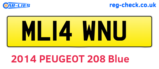 ML14WNU are the vehicle registration plates.