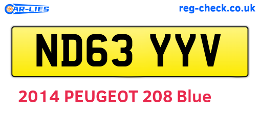 ND63YYV are the vehicle registration plates.