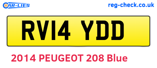RV14YDD are the vehicle registration plates.