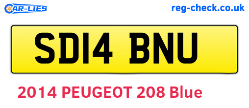 SD14BNU are the vehicle registration plates.