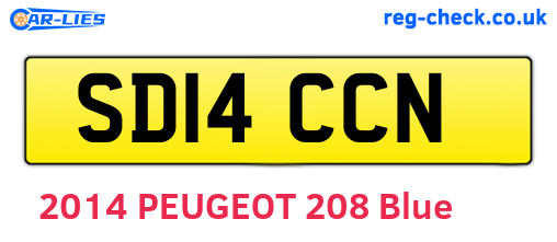 SD14CCN are the vehicle registration plates.