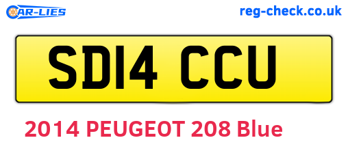 SD14CCU are the vehicle registration plates.