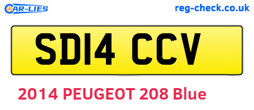 SD14CCV are the vehicle registration plates.