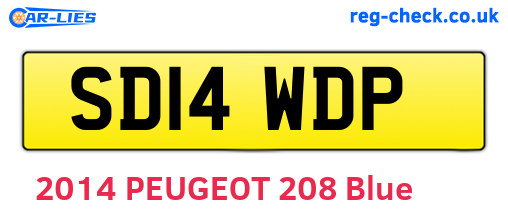 SD14WDP are the vehicle registration plates.